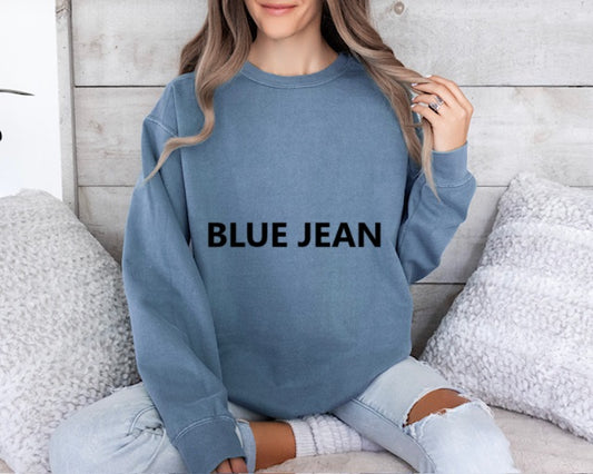 Blue Jean Crewneck Sweatshirt