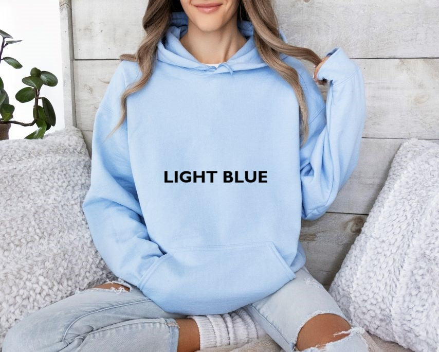 Light Blue Hooded Sweatshirt